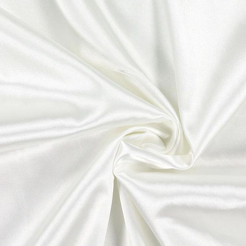 Stretch Satin – vlněná bílá,  image number 1