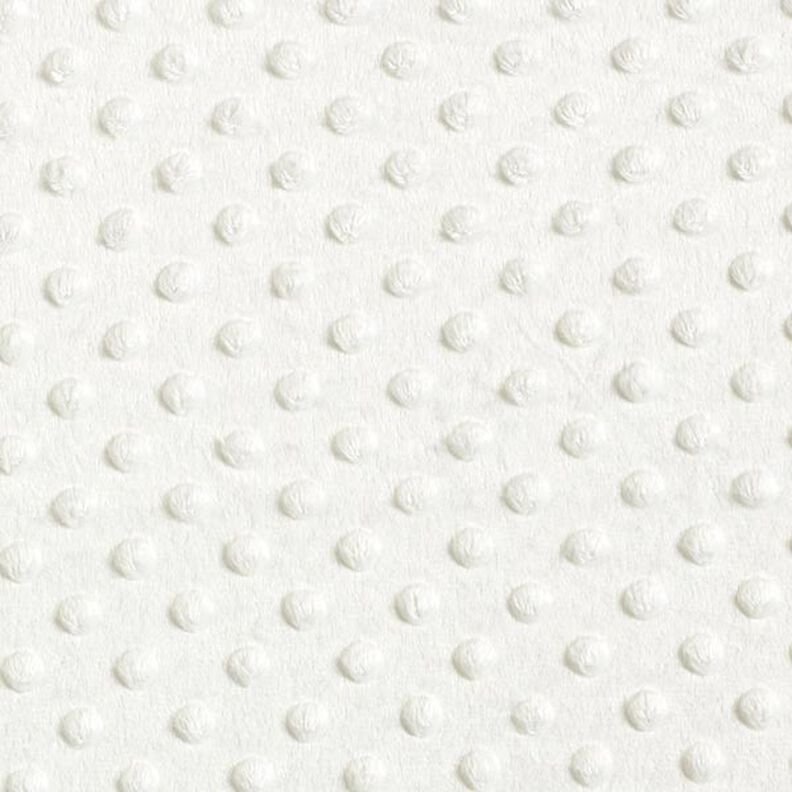 Hebký fleece vyražené puntíky – vlněná bílá,  image number 1