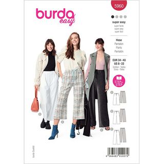 kalhoty | Burda 5960 | 34-48, 