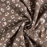 Mušelín / dvojitá mačkaná tkanina Velký leopardí vzor – tmavá taupe/bílá,  thumbnail number 3