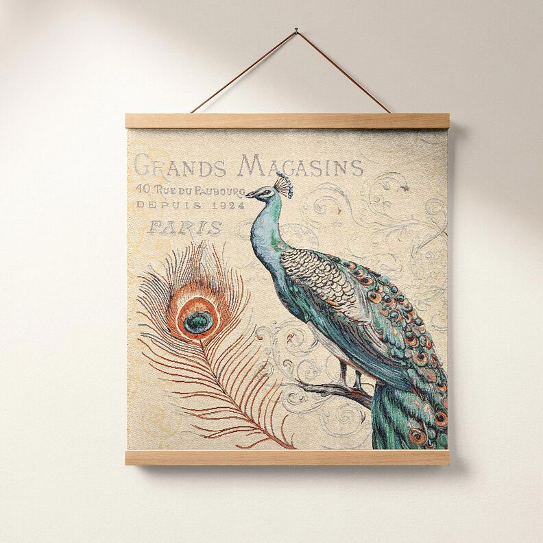 Dekoračn&iacute; panel Gobel&iacute;n P&aacute;v &ndash; světle b&eacute;žov&aacute;/modr&aacute;,  image number 5