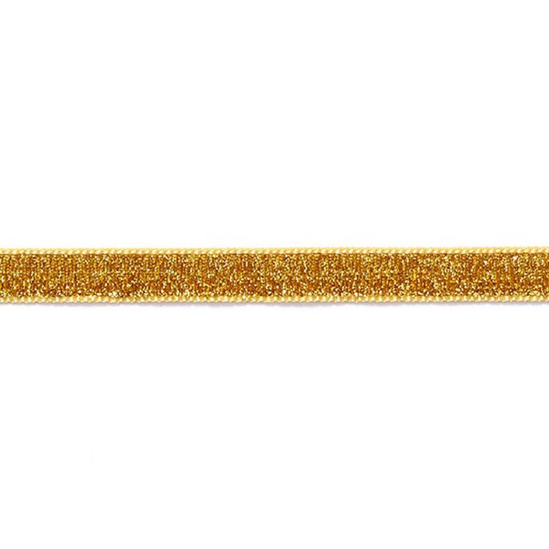 Sametová stužka Metalický [10 mm] – zlatá metalická,  image number 2