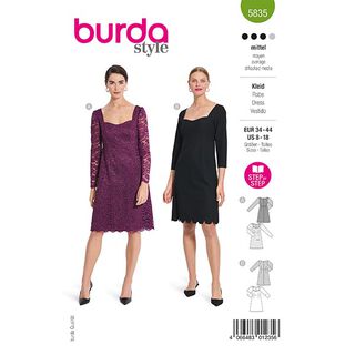 šaty | Burda 5835 | 34-44, 