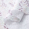 Mušelín / dvojitá mačkaná tkanina Listové úponky – bílá/barva lilku,  thumbnail number 3