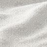 Látka pro venkovní použití Žakár Kruhové ornamenty – světle šedá/vlněná bílá,  thumbnail number 2