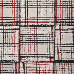 Látka na blůzy rozmazané čtverce – perlově šedá, 