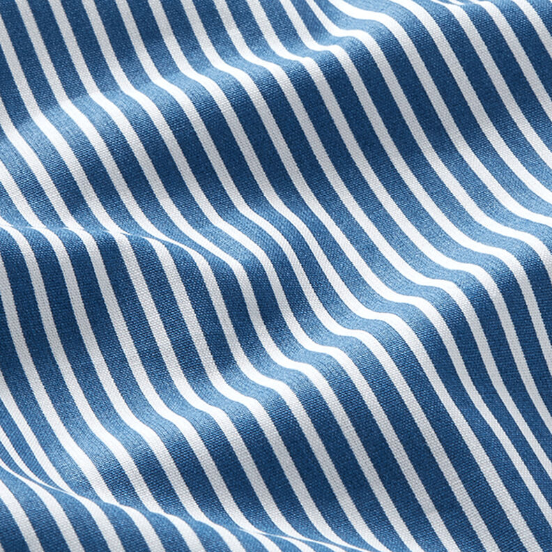 Bavlněný popelín Proužky – džínově modrá/bílá,  image number 2