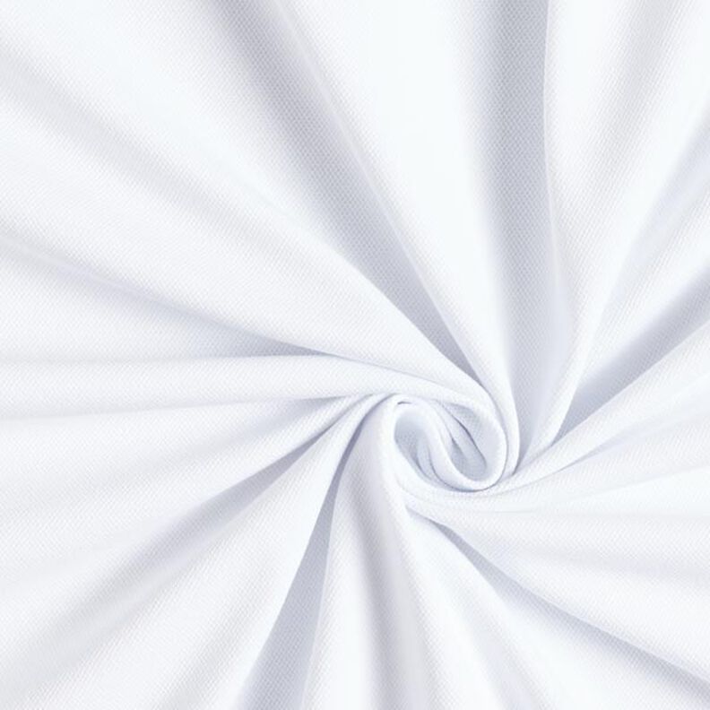 Bavlněný žerzej Piké jemné – bílá,  image number 1