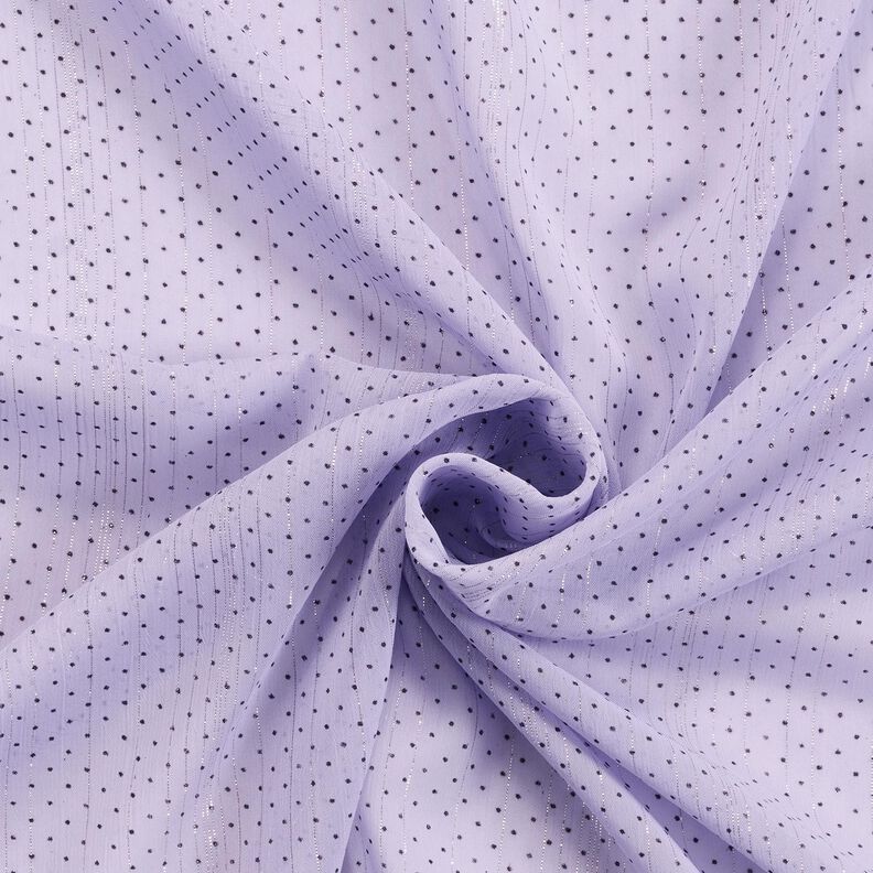 Třpitivý šifon proužky a tečky – šeříková, image number 3