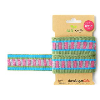 GOTS Bio žakárové stuhy STRIPE ME ICON [200 cm | 3,5 cm] | Albstoffe | Hamburger Liebe, 