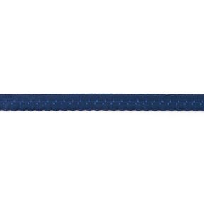 Elastická lemovací stuha Krajka [12 mm] – namornicka modr, 