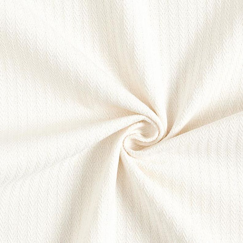 Dekorační látka Žakár Jemné proužky – vlněná bílá,  image number 1