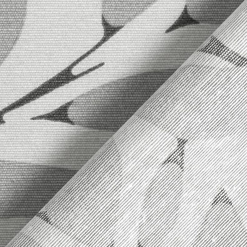 Dekorační látka Plátno Rozmazané listy – mlhově šedá/šedá,  image number 4