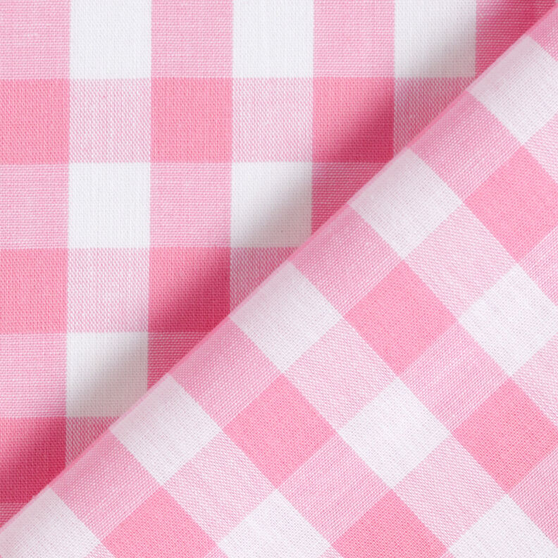 Bavlněná látka Vichy károvaná 1,7 cm – růžová/bílá,  image number 4