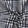 Látka na kabáty s oboustrannými čtverci – namornicka modr/bílá,  thumbnail number 3