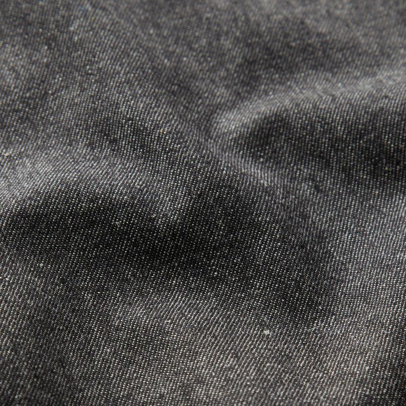 Těžký bavlněný denim – černá,  image number 2