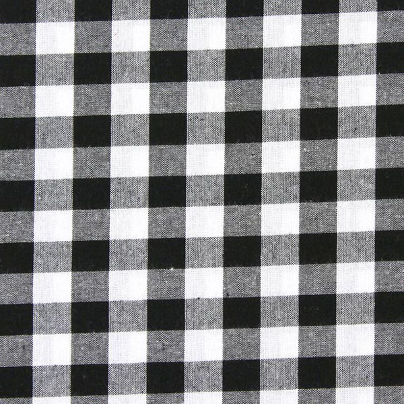 Bavlněná látka Vichy károvaná 1,7 cm – černá/bílá,  image number 1