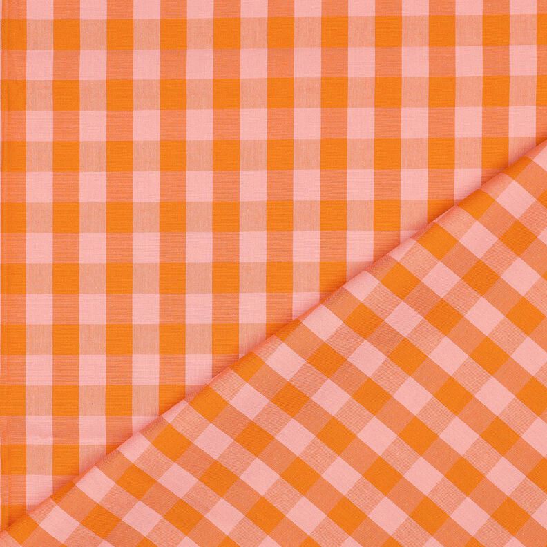 Bavlněný popelín Károvaná | Poppy Fabrics – růžová/broskvově oranžová,  image number 4