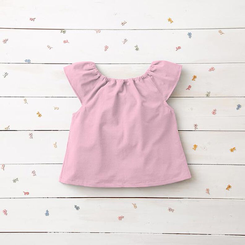 Baumwolljersey Medium Uni – růžová,  image number 7