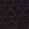 Prošívaná látka Neonové srdce | Poppy Fabrics – černá/zářivě růžová,  thumbnail number 2