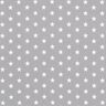 Bavlněný popelín Středně velké hvězdičky – šedá/bílá,  thumbnail number 1