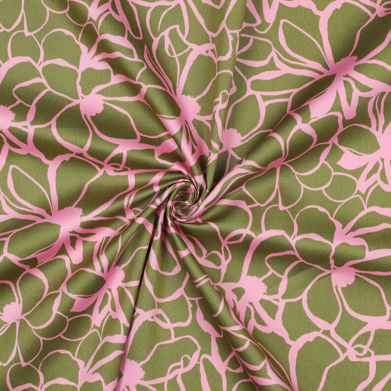 Bavlněný satén Magnolia | Nerida Hansen – pistáciová/růžová,  image number 3