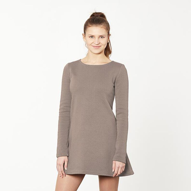 Lehké francouzské froté jednobarevné – tmavá taupe, image number 6