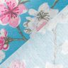Povrstvená bavlna Třešňové květy – modrá aqua,  thumbnail number 4