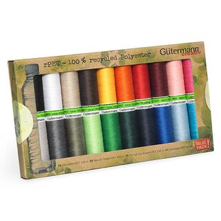 Sada univerzálních šicích nití rPET  [ 100m / 20 ks  ] | Gütermann creativ, 
