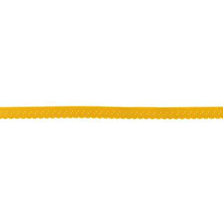 Elastická lemovací stuha Krajka [12 mm] – hořčicove žlutá, 