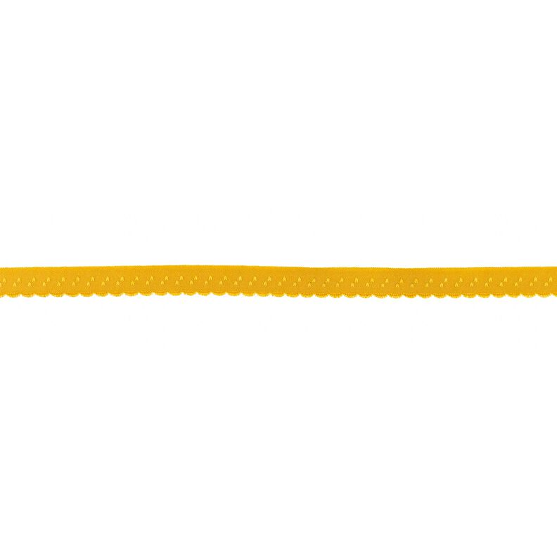 Elastická lemovací stuha Krajka [12 mm] – hořčicove žlutá,  image number 1
