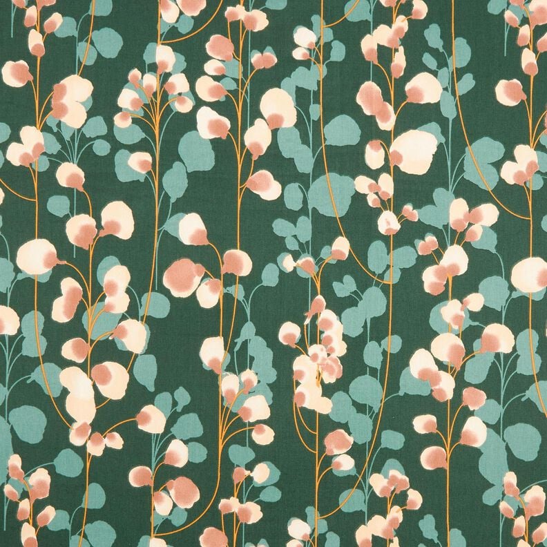 Bavlněn&yacute; sat&eacute;n Pop&iacute;nav&eacute; rostliny &ndash; tmavě zelen&aacute;/p&iacute;skov&aacute;,  image number 1