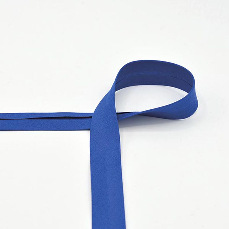 Šikmý proužek Popelín [20 mm] – královská modr,  image number 1