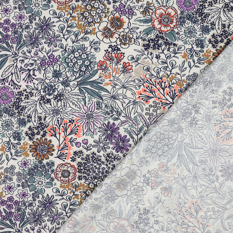 Bavlněný popelín Divoké květiny | Poppy Fabrics – bílá,  image number 4