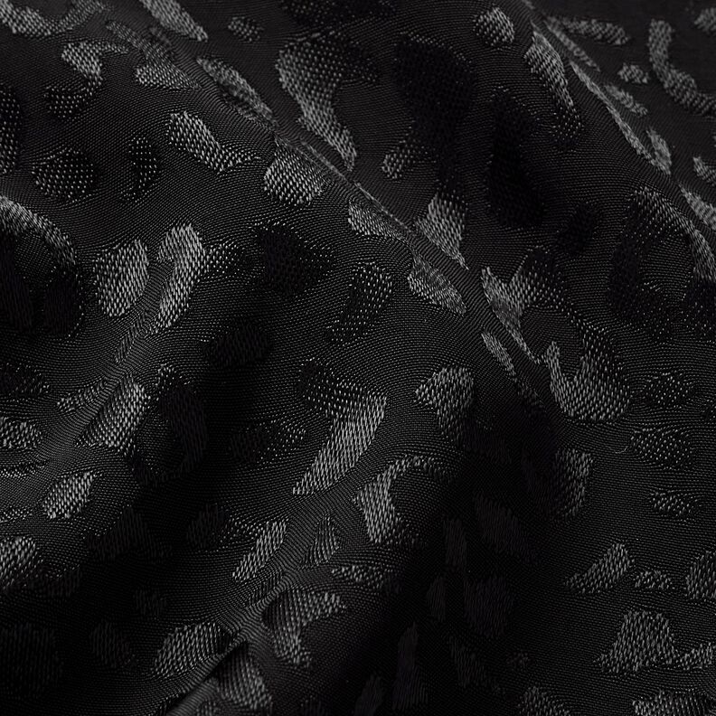 Viskózová tkanina leopardí vzor – černá,  image number 2