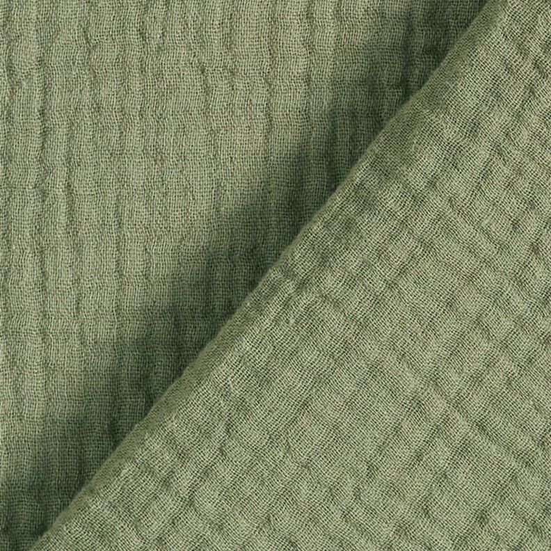 GOTS Mušelín / dvojitá mačkaná tkanina | Tula – olivová,  image number 4