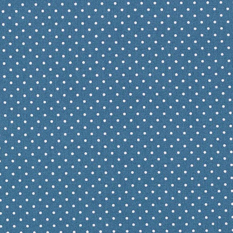 Povrstvená bavlna Malé puntíky – džínově modrá,  image number 1
