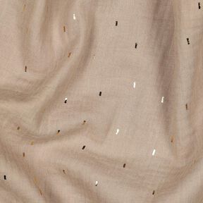 Mušelín / dvojitá mačkaná tkanina Pravoúhelník Fóliový potisk | Poppy Fabrics – sasanková/zlatá, 