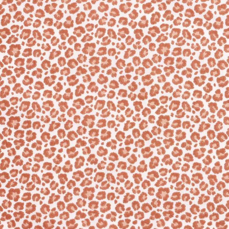 Bavlněná látka Kreton Malý leopard – slonová kost/mědená,  image number 1