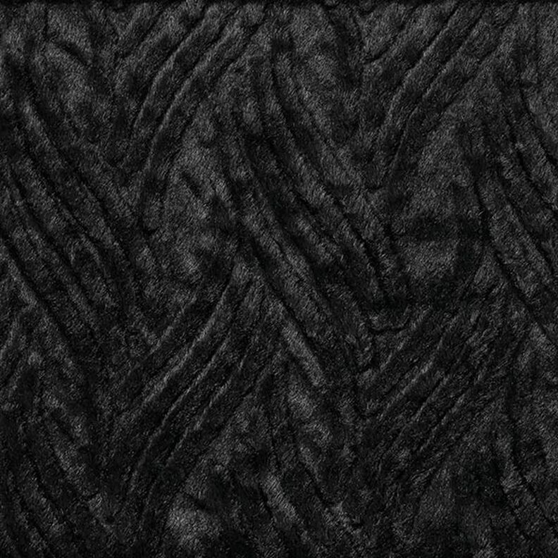 Umělá kožešina Vlnovky – černá,  image number 1
