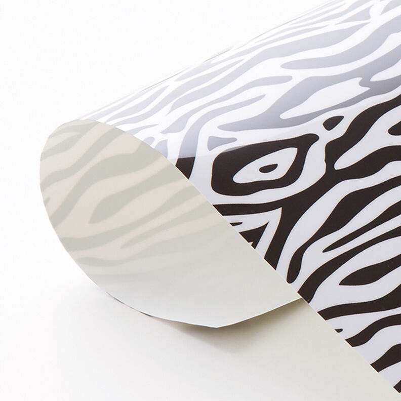 Flex fólie s designem zebra Din A4 – černá/bílá,  image number 3