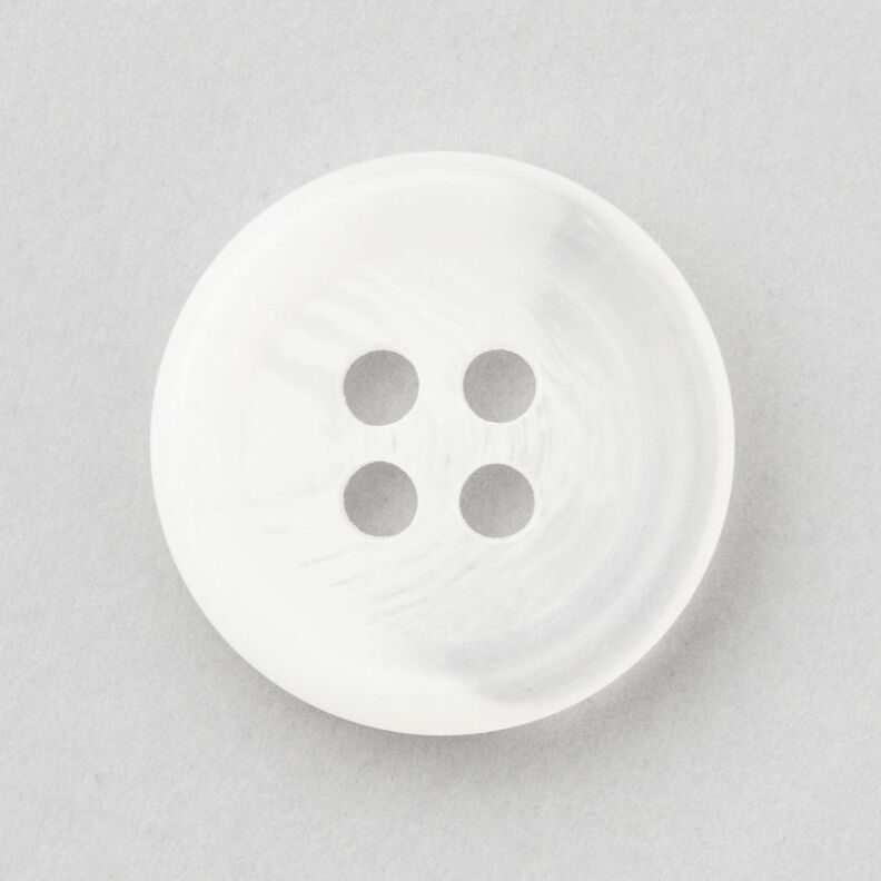 4dírkový kulatý knoflík [Ø 15 mm] – bílá,  image number 1