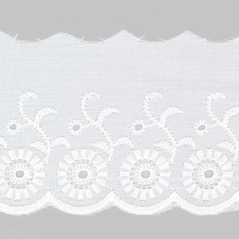 Festonová krajka Květina – bílá,  image number 1