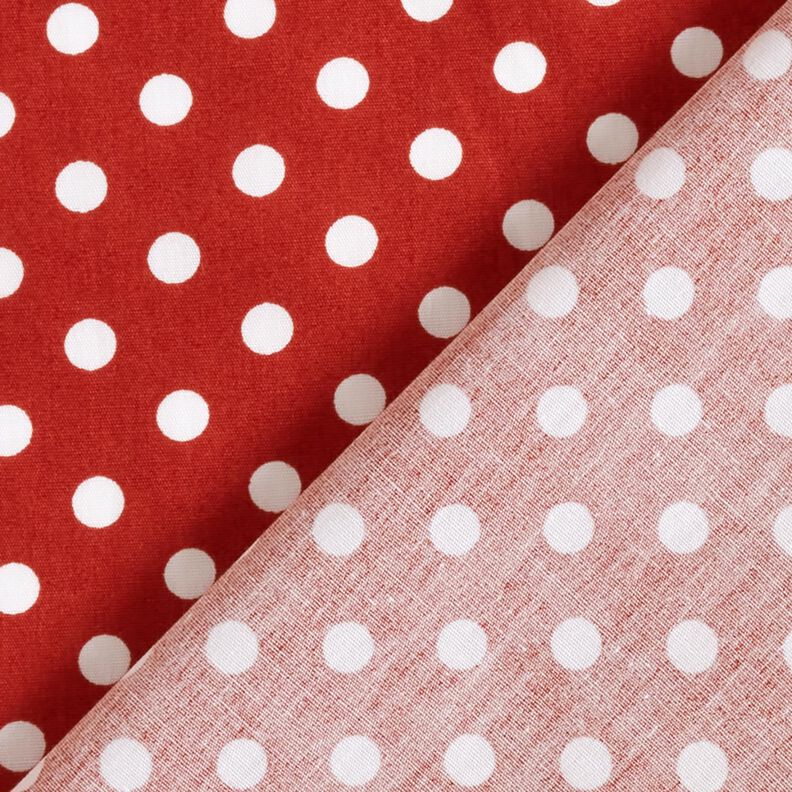 Bavlněný popelín Polka Dots – terracotta/bílá,  image number 4