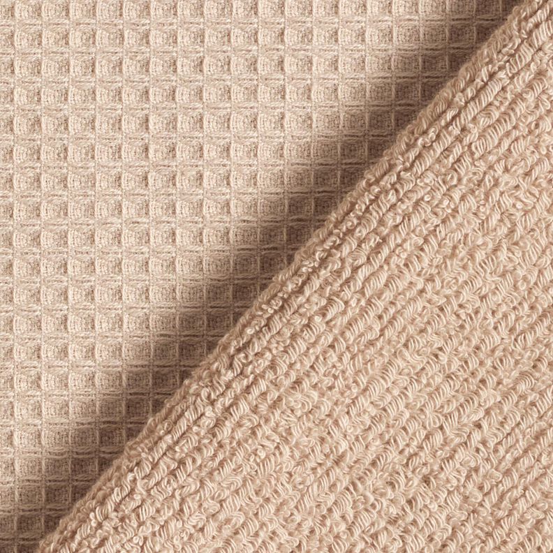 Froté látka/Vaflové piké Jednobarevné provedení – taupe (šedohnědá),  image number 5
