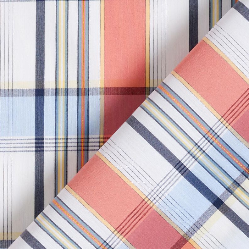 Bavlněná směs tartan s lesklými proužky – korálová, image number 5