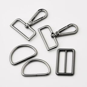 Doplňky ke kabelk&aacute;m Sada [5-d&iacute;ly | 38 mm] &ndash; antracitov&aacute;, 