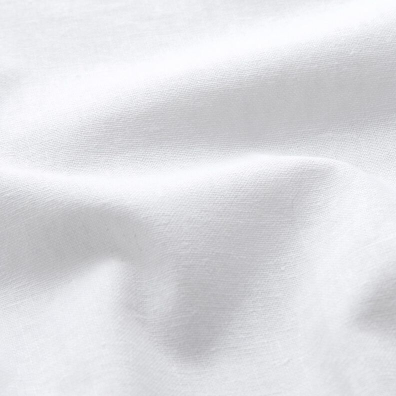 Směs praného lnu a bavlny – bílá,  image number 2