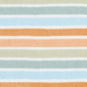 Fleece s protižmolkovou úpravou Barevné pruhy – bílá/zelená, 