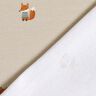 GOTS Francouzské froté letní teplákovina Liška se svetrem digitální potisk – mandlová,  thumbnail number 4